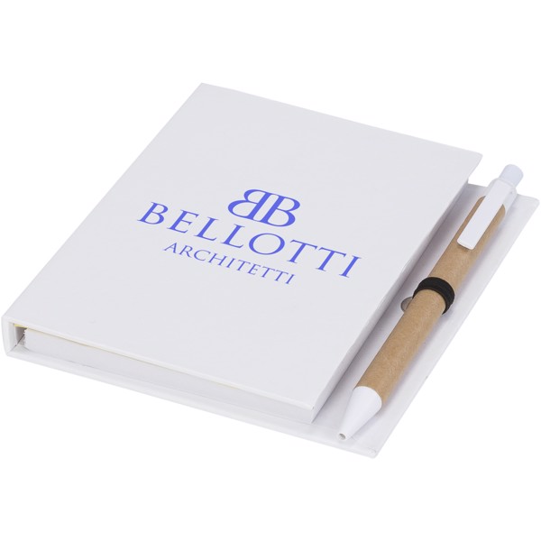 Colours combo pad with pen - White