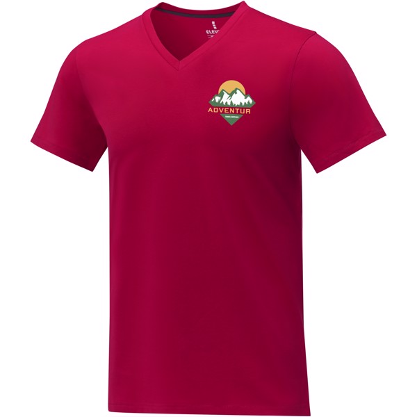 Somoto short sleeve men's V-neck t-shirt - Red / L