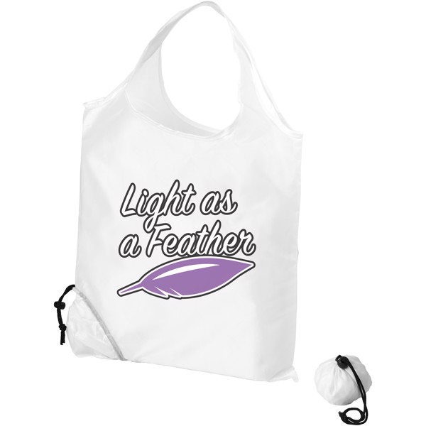 Bolsa Tote para compras plegable "Scrunchy" - Blanco