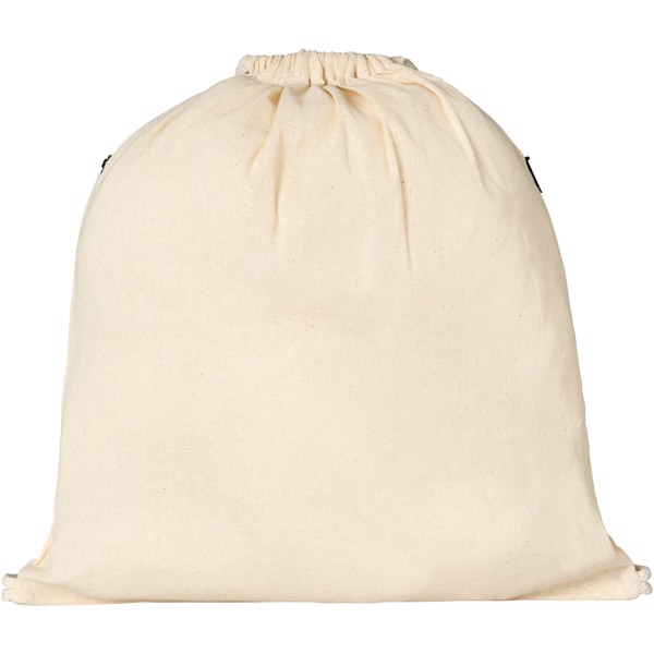 Oregon zippered drawstring backpack - Natural / Solid black