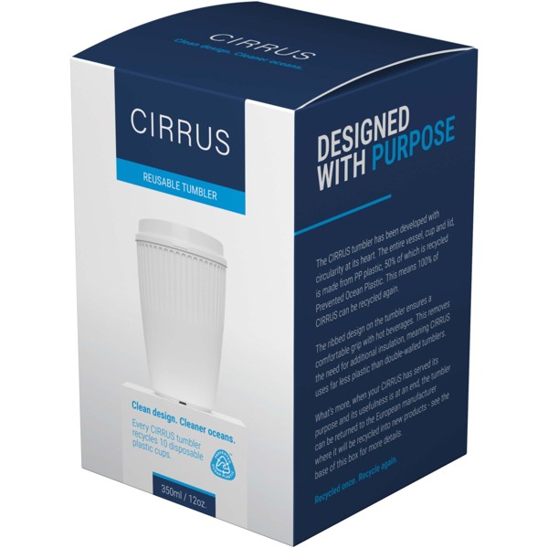 Cirrus POP 350 ml tumbler with 360° lid - White