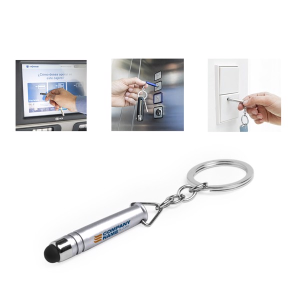 Stylus Touch Pen Keyring Indur - Silver