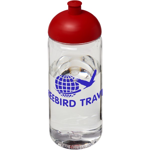 Sportovní láhev s kupolovitým víčkem Octave Tritan™ 600 ml - Průhledná / Červená s efektem námrazy
