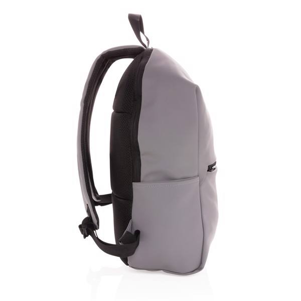Schicker PU 15.6" Laptop-Rucksack - Grau