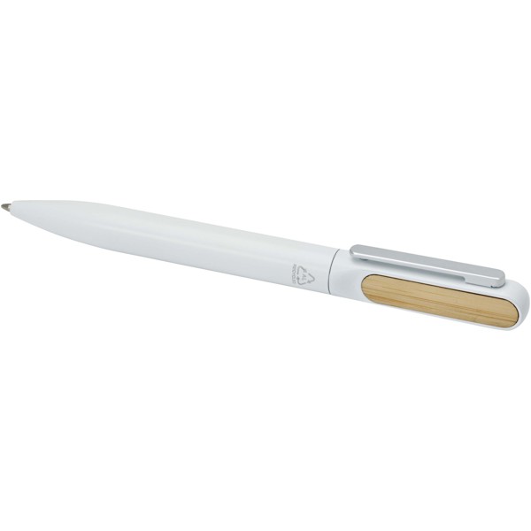Blanca recycled aluminium ballpoint pen (black ink) - White