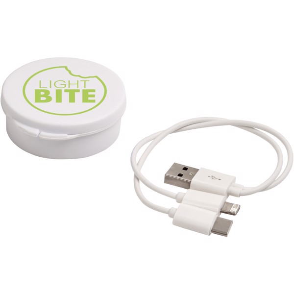Versa 3-in-1 charging cable in case - White