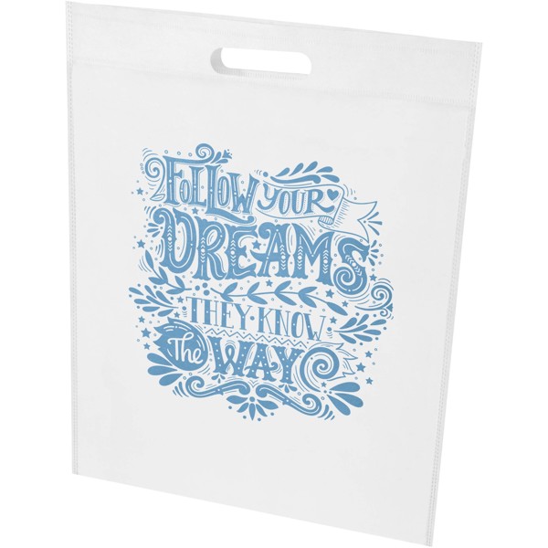 EcoSeal GRS recycled nonwoven tote bag 5L - White