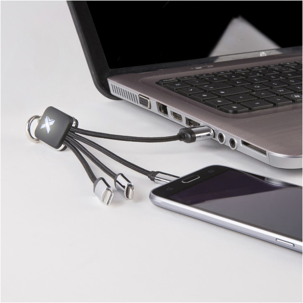 SCX.design C15 quatro light-up cable - Black / White