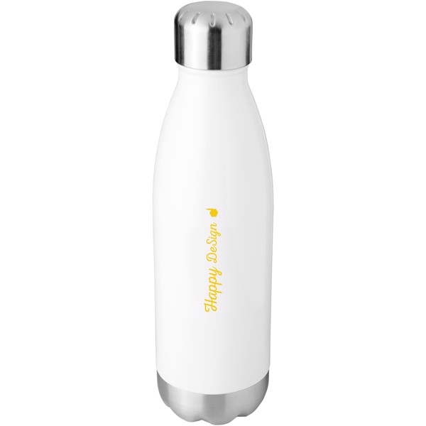 Arsenal 510 ml vacuum insulated bottle - White