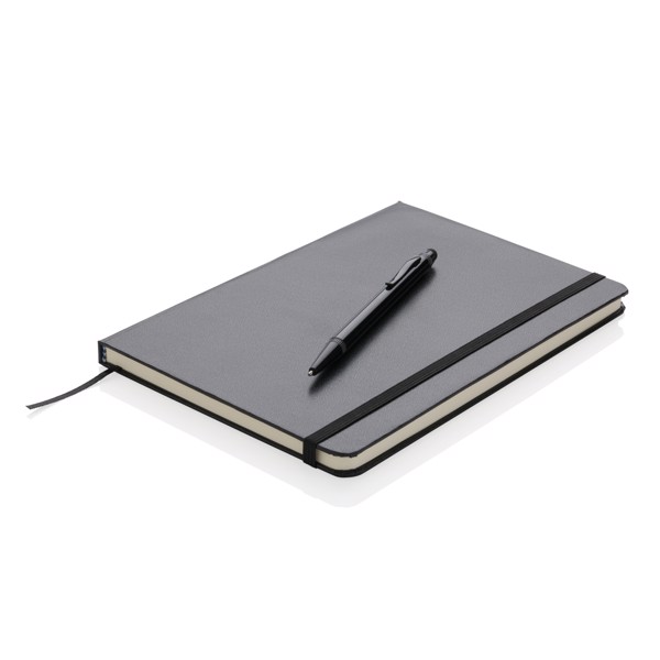Standard hardcover A5 notebook with stylus pen