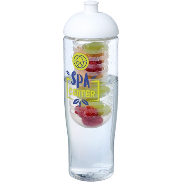 H2O Active® Tempo Bidón deportivo e infusor con Tapa Dome de 700 ml - Transparente / Blanco