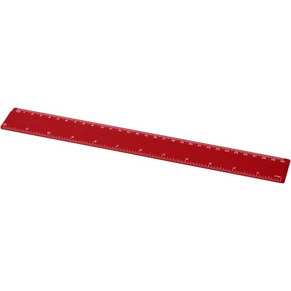 Plastové pravítko 30 cm Renzo - Červená s efektem námrazy