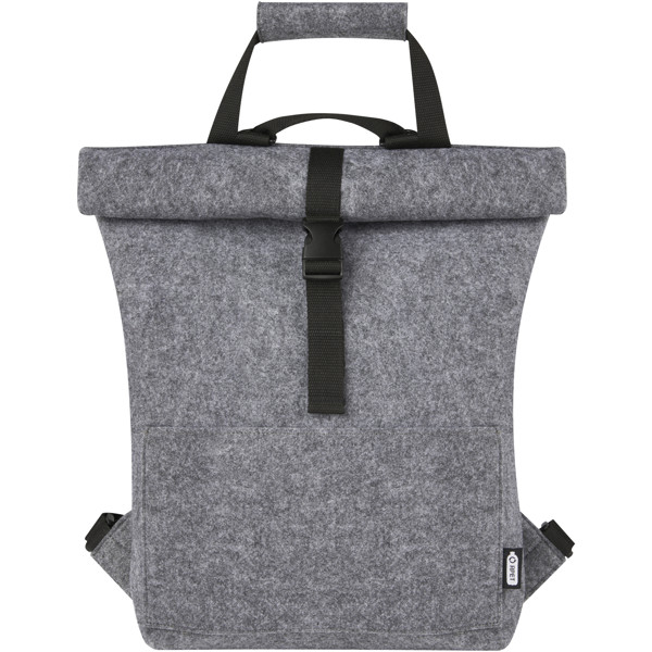 Felta GRS recycled felt roll-top bike bag 13L