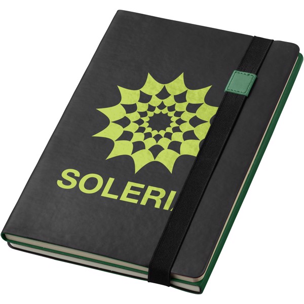 Zápisník s měkkou obálkou A5 Doppio - Černá / Zelená