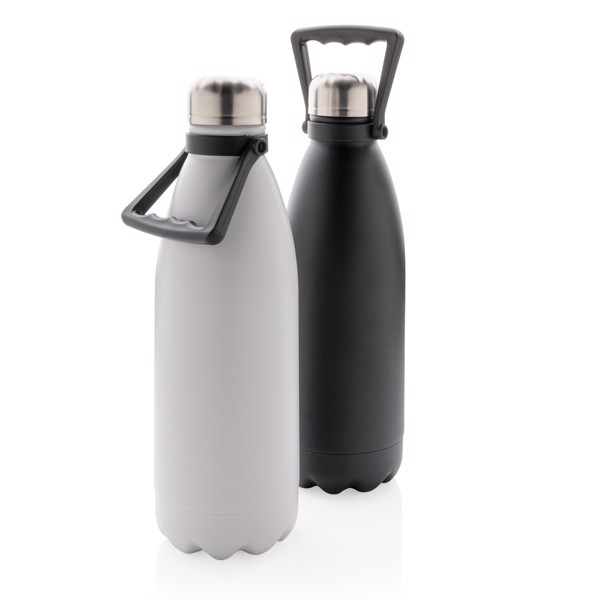 ​Large vacuum stainless steel bottle 1.5L - Black
