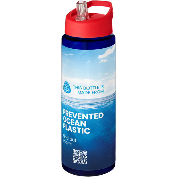 H2O Active® Eco Vibe 850 ml spout lid sport bottle - Blue / Red