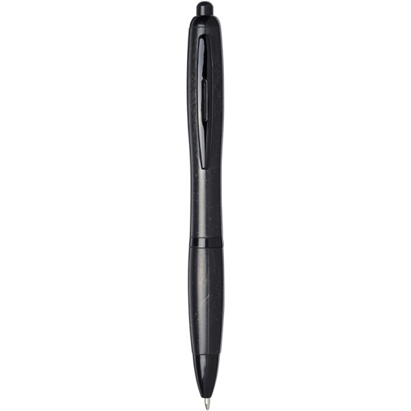 Nash wheat straw black tip ballpoint pen - Solid black
