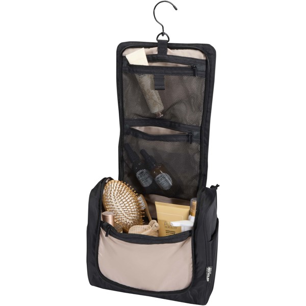 Puffer GRS recycled hangable toiletry bag 8L - Black