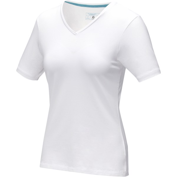 Kawartha short sleeve women's organic V-neck t-shirt - White / M