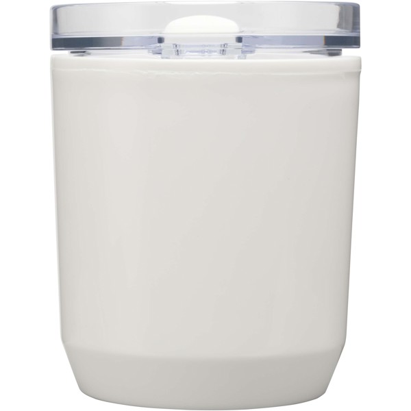 Hudson 180 ml recycled plastic double-wall tumbler - White