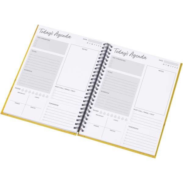 Desk-Mate® A5 hard cover journal - White / Black