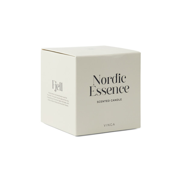 Nordic essence scented candle small - Off White / Dark Brown