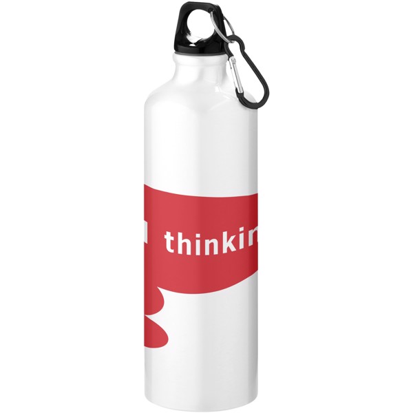 Oregon 770 ml aluminium water bottle with carabiner - White