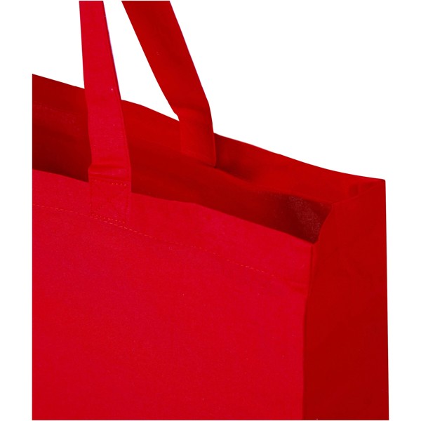 Odessa 220 g/m² GRS recycled cotton tote bag 40L - Red