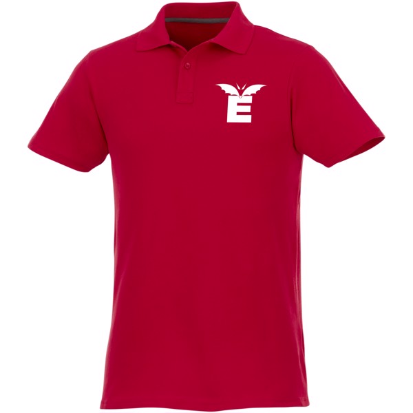 Pánská polokošile s krátkým rukávem Helios - Červená s efektem námrazy / 3XL