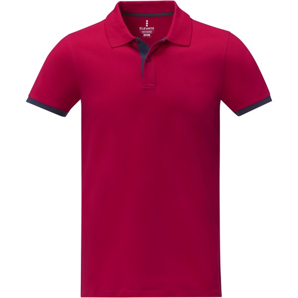 Morgan short sleeve men's duotone polo - Red / 2XL
