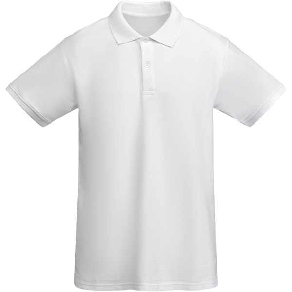 Prince organic cotton short sleeve men's polo - White / XL