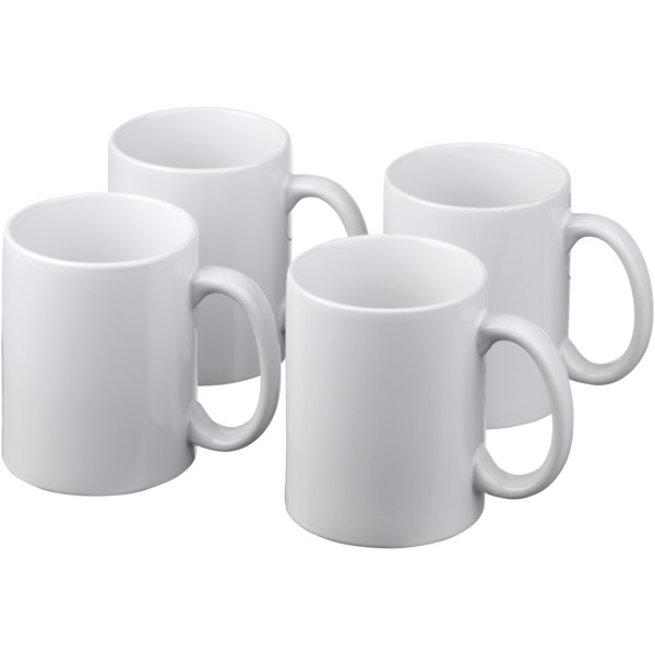Ceramic mug 4-pieces gift set - White