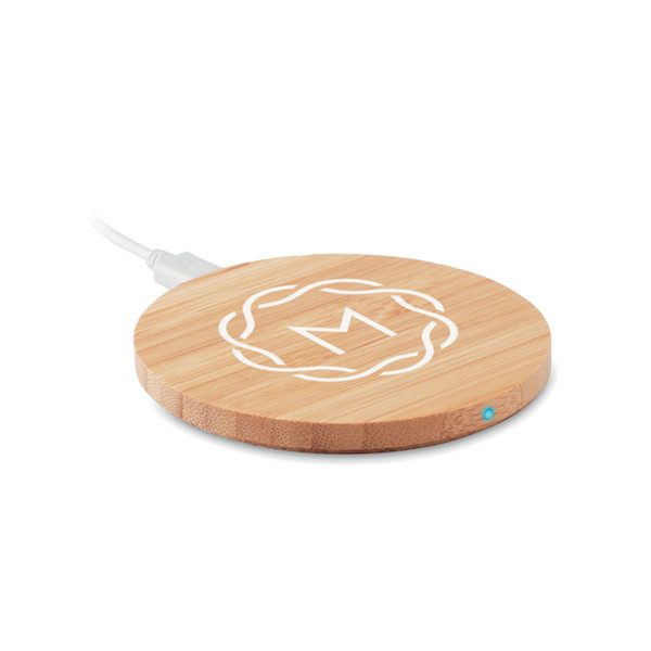 Wireless charger bamboo 5W Rundo