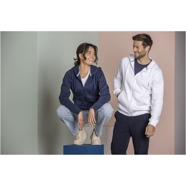 Ruby Hoodie mit durchgehendem Reißverschluss aus GOTS- und GRS-zertifiziertem Bio-Material für Damen - weiss / M