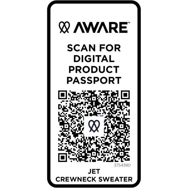 Jet unisex Aware™ recycled crewneck sweater - Black / S