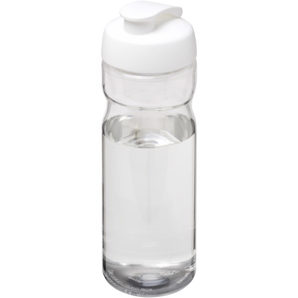 H2O Active® Base Bidón deportivo con Tapa Flip de 650 ml - Transparente / Blanco