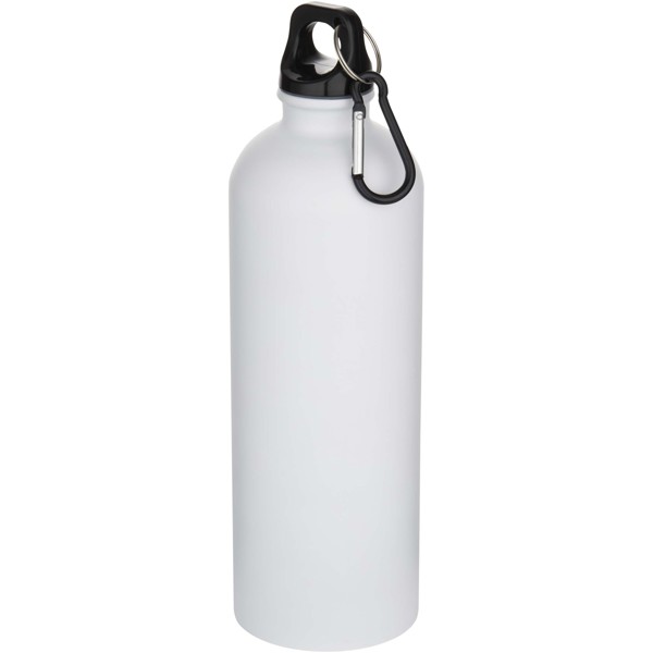 Oregon 750 ml matte RCS recycled single wall stainless steel water bottle with carabiner - White
