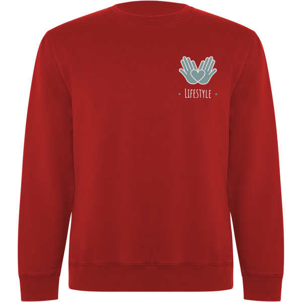 Batian organic cotton unisex crewneck sweater - Red / roly-S