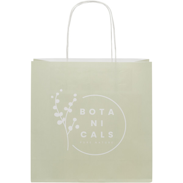Kraft 120 g/m2 paper bag with twisted handles - small - White