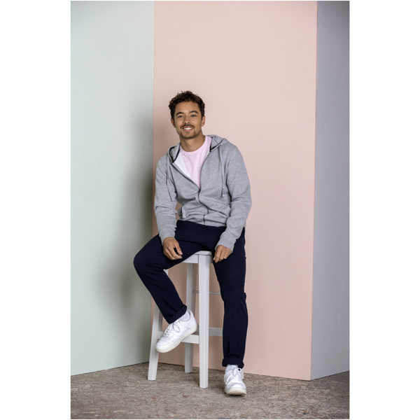 Arora men's full zip hoodie - Grey melange / XL