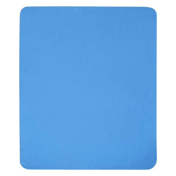 Willow GRS RPET polar fleece blanket - Process Blue
