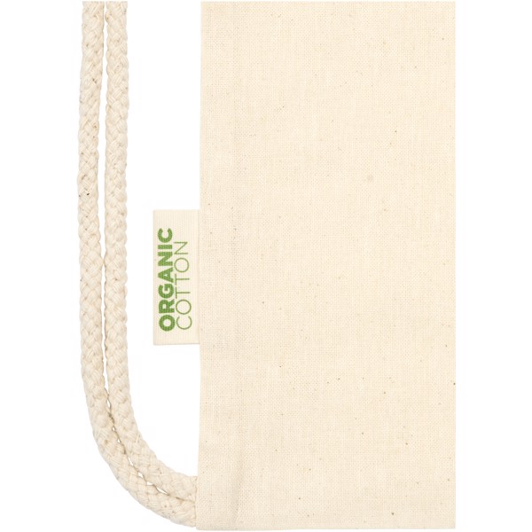 Orissa 100 g/m² organic cotton drawstring bag 5L - Natural