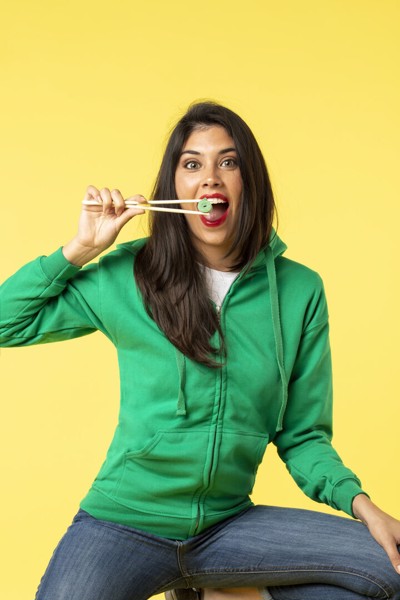 Adult Hooded + Zipper Sweatshirt "keya" SWZ280 - Yellow / M