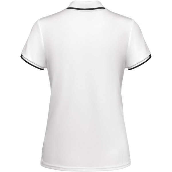Tamil short sleeve women's sports polo - White / Black / roly-S