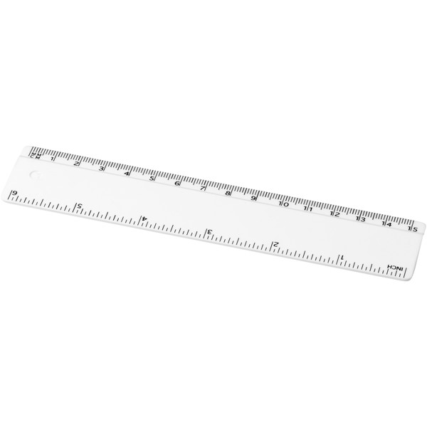Refari 15 cm recycled plastic ruler - White