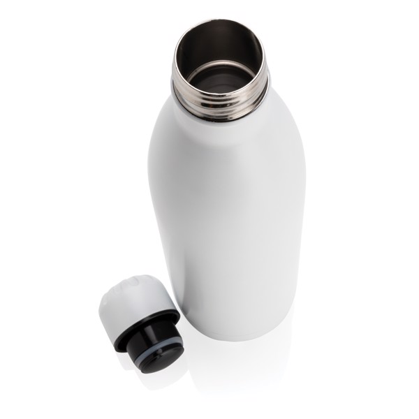 Solid colour vacuum stainless steel bottle 750ml - White