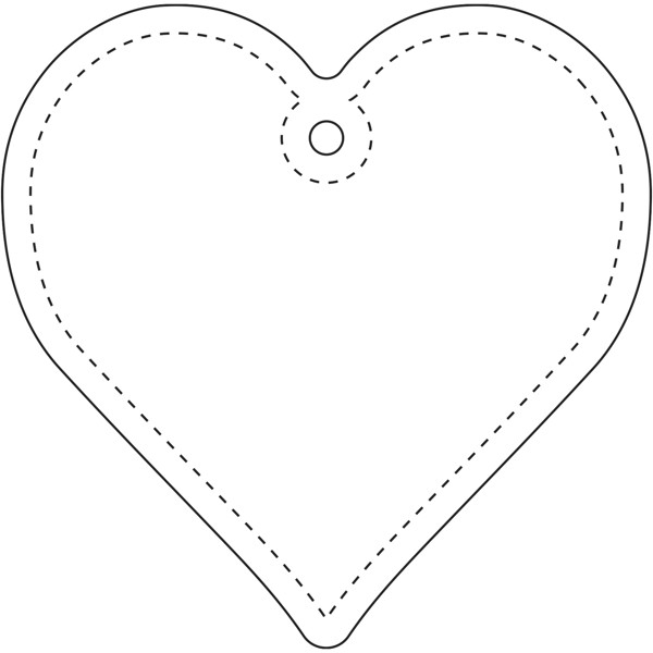 RFX™ H-09 heart reflective PVC hanger - White
