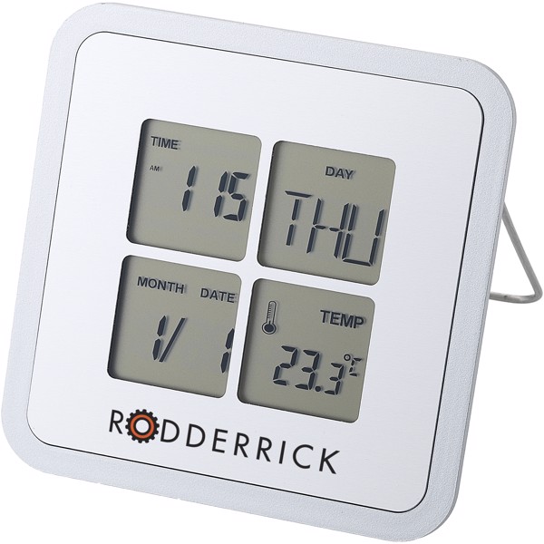 Livorno desk clock with temperature
