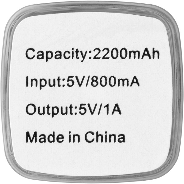 Flash 2200 mAh power bank - White