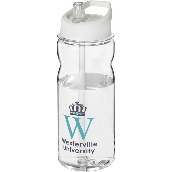 H2O Active® Base Tritan™ Bidón deportivo con tapa con boquilla de 650 ml - Transparente / Blanco